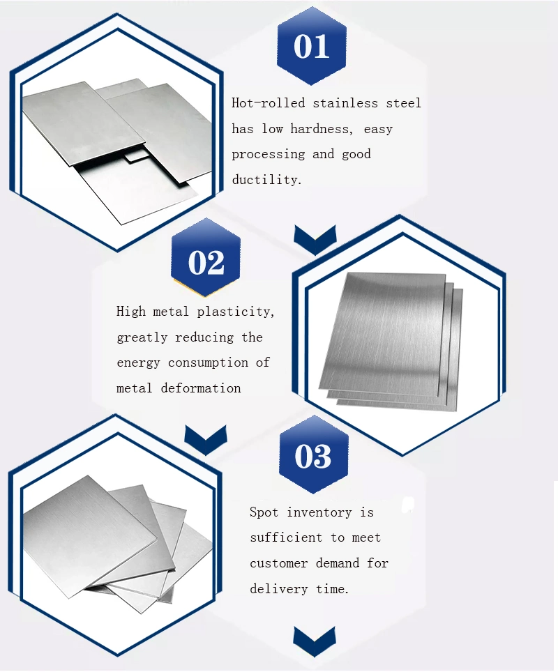 Cold/Hot Rolled ASTM 3mm 4mm 10mm 6mm AISI 301 303 304 304L 316 316L 321 310S Stainless Steel Plates